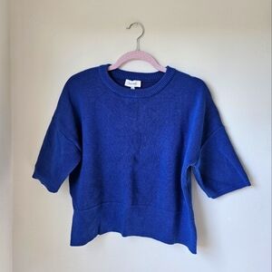 Bohme Royal Blue Cropped Sweater Size XS